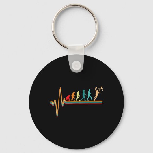 Porte-clés Evolution Basketball Jeu de bal Jeu Heartbeat (Recto)