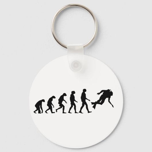 Porte-clés Évolution de la plongée sous-marine (Recto)