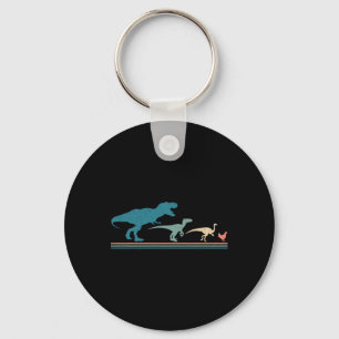 Porte-clés Évolution de poulet dinosaure drôle vintage rétro