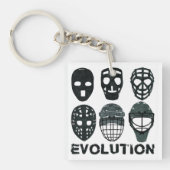 Porte-clés Évolution du masque de gardien de hockey (Devant)