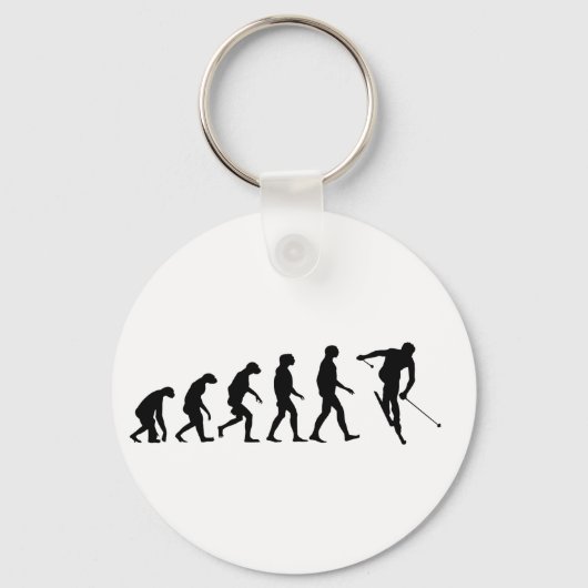 Porte-clés Évolution du ski (Recto)