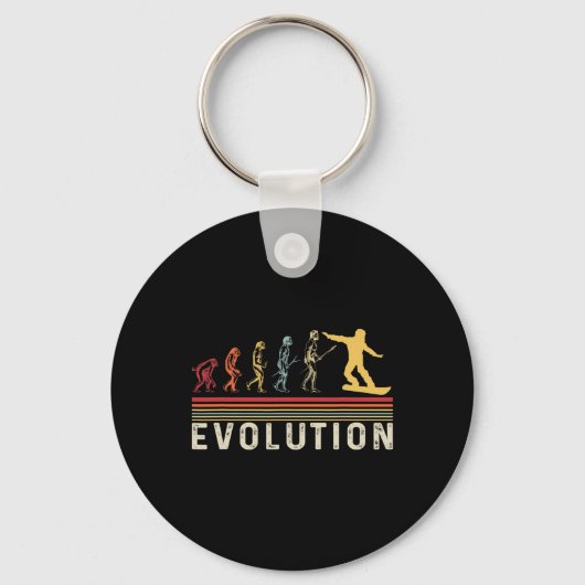 Porte-clés Evolution du snowboard Freestyle Snowboard hiver (Recto)