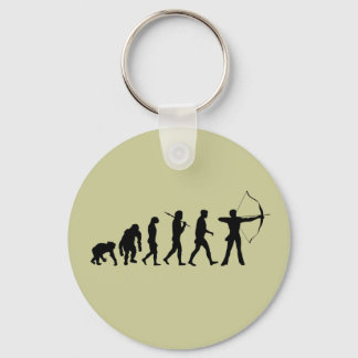 Porte-clés Evolution du tir à l'arc d'un arc et d'une flèche