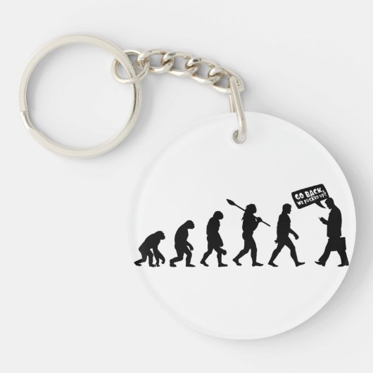 Porte-clés Évolution Ironie Silhouette (Devant)