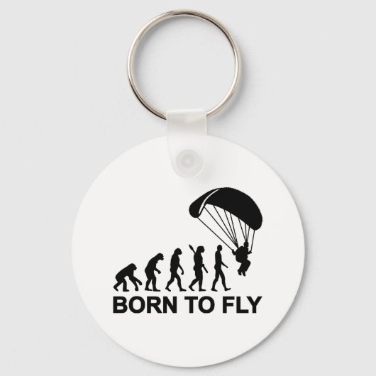 Porte-clés Evolution Skydiving né à voler (Recto)