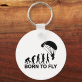 Porte-clés Evolution Skydiving né à voler (Recto)