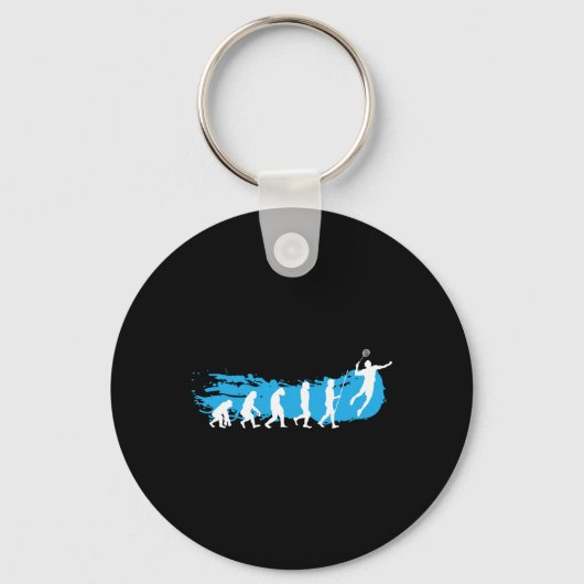 Porte-clés Evolution Volant de badminton Badminton Player Cad (Recto)