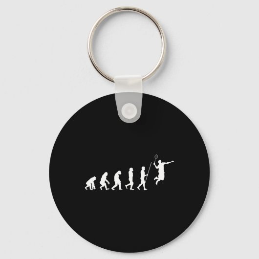 Porte-clés Evolution Volant de badminton Badminton Player Cad (Recto)