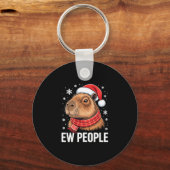 Porte-clés Ew People Capybara Christmas Funny Introvert Holid (Recto)