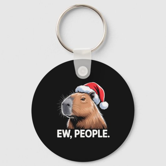 Porte-clés Ew People Capybara Christmas Humor  (Recto)