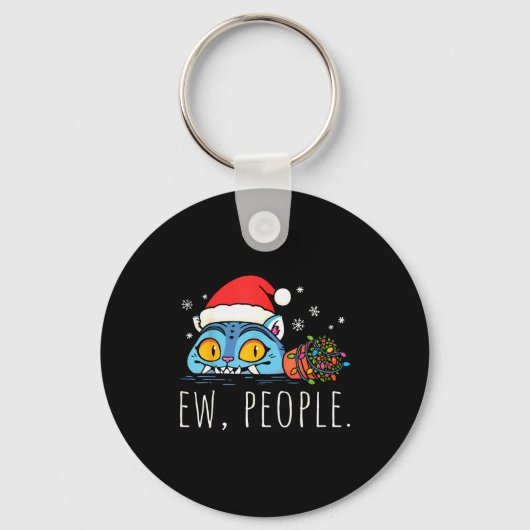 Porte-clés Ew People Christmas Funny Tiger Sarcastic Humor In (Recto)