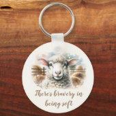 Porte-clés Ewe doux : Mouton doux en laine (Recto)