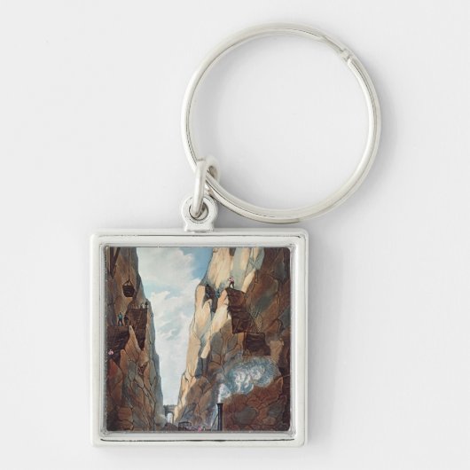 Porte-clés Excavation de bâti olive, milles de (Devant)