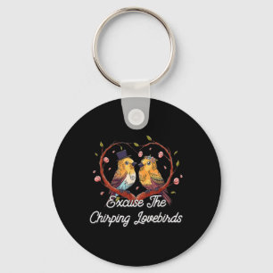 Porte-clés Excusez-moi Chirping Lovebirds Mariage Lune de mie