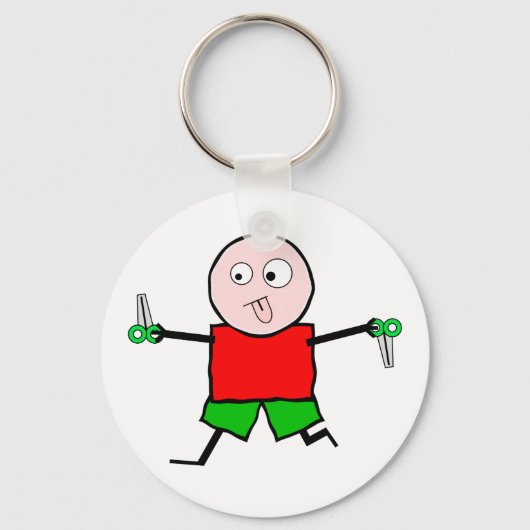 Porte-clés Exécuter avec des ciseaux (Recto)