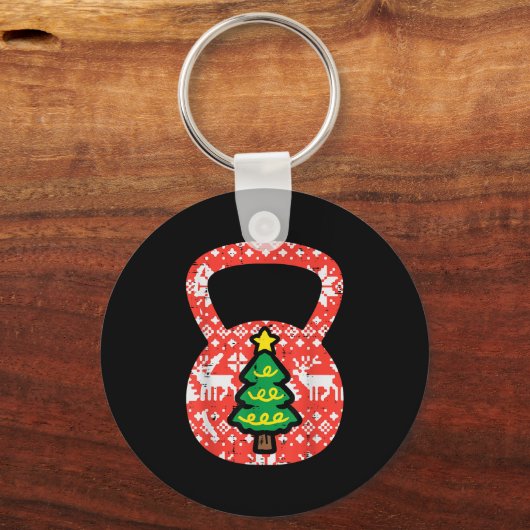 Porte-clés Exercice de Noël Kettlebell Xmas Gym Exercice Wom (Recto)