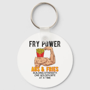 Porte-clés Exercice drôle des abdos Frites Construction muscu