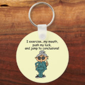 Porte-clés Exercice, poussée, humour de saut (Recto)