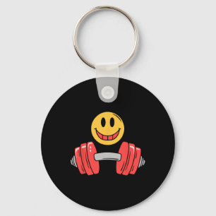 Porte-clés Exercice Repose Gym Face Drôle Motif d'haltérophil