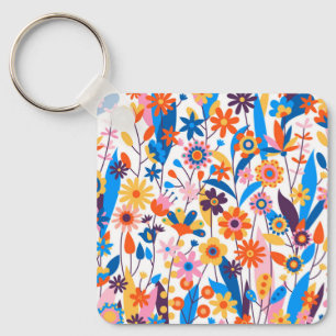 Porte-clés Exotique multicolore Floral Arrière - plan-32939