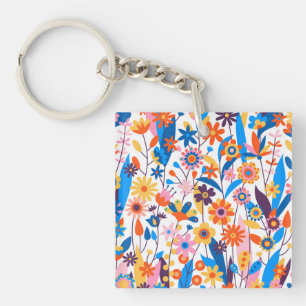 Porte-clés Exotique multicolore Floral Arrière - plan-32939