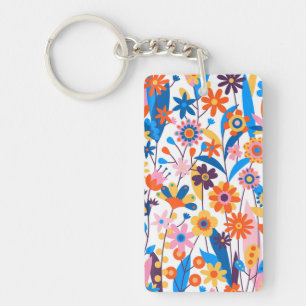 Porte-clés Exotique multicolore Floral Arrière - plan-32939