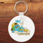 Porte-clés Expensive Vibe – Cool Retro Earth Character Design (Recto)