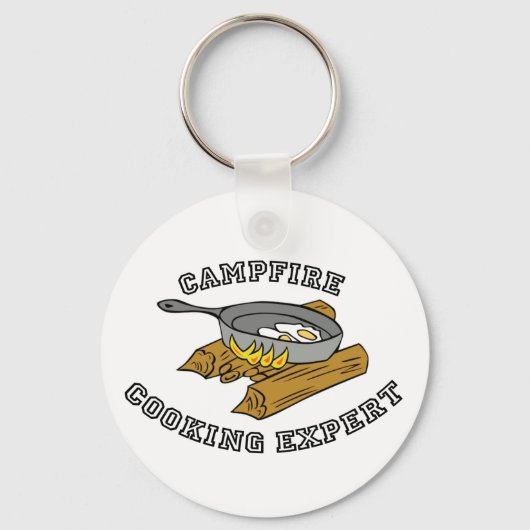 Porte-clés Expert en Cuisine de feu de camp (Recto)
