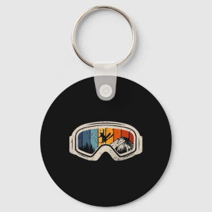 Porte-clés Expert en ski vintage rétro amateur de sports de s