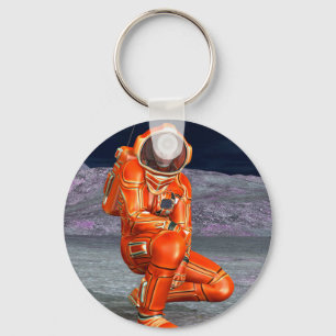 Porte-clés Explorateur de Mars Astronaute Planète Alien Art S
