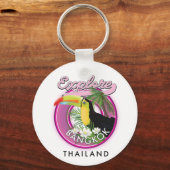 Porte-clés explorer Bangkok indonesia logo voyage (Recto)