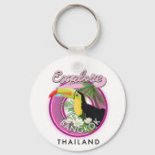 Porte-clés explorer Bangkok indonesia logo voyage (Verso)