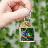 Porte-clés Explosion Arc-en-ciel (main)