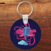 Porte-clés Explosion d'art microphone (Recto)