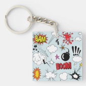 Porte-clés Explosion de Bande Dessinée Rétro Pop Art (Devant)