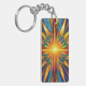 Porte-clés Explosion de soleil abstraite (Devant gauche)