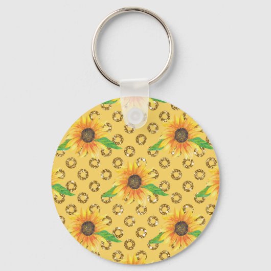 Porte-clés Express floral de tournesol (Recto)