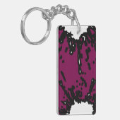 Porte-clés Expression Audacieuse – Vin & Abstrait Noir Porte- (Devant gauche)