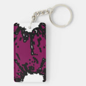 Porte-clés Expression Audacieuse – Vin & Abstrait Noir Porte- (Dos)