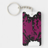 Porte-clés Expression Audacieuse – Vin & Abstrait Noir Porte- (Devant)