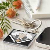 Porte-clés Expression de ventilateur Art déco (Devant Droit)