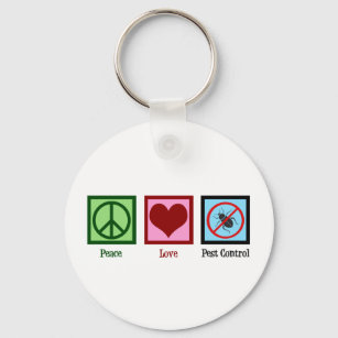 Porte-clés Exterminator Peace Love Pest Control Company
