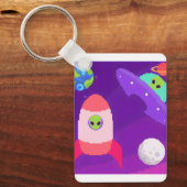 Porte-clés extraterrestres dans l'espace (Recto)
