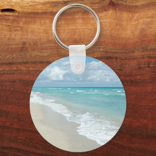 Porte-clés Extreme Relaxation Plage Vue Sable blanc (Verso)