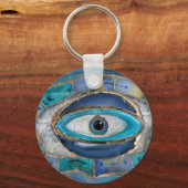 Porte-clés Eye Amulet Agate and gold (Recto)
