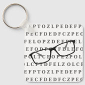 Porte-clés Eye Test Chart and Specs Monogram Optician (Recto)