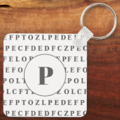 Porte-clés Eye Test Chart and Specs Monogram Optician (Verso)