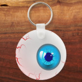 Porte-clés Eyeball d'horreur bleue (Recto)