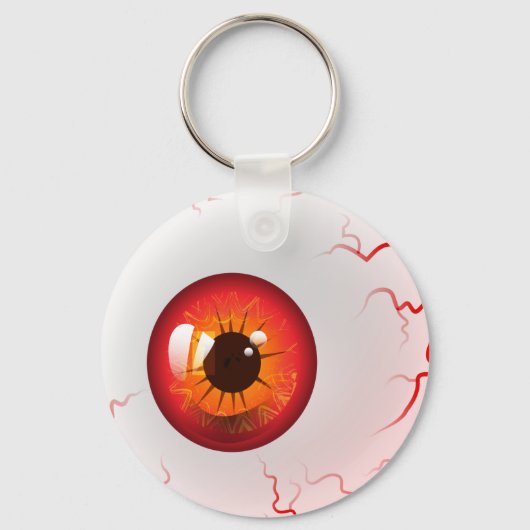 Porte-clés Eyeball d'horreur rouge (Recto)