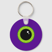 Porte-clés Eyeball drôle de Monstre vert et pourpre (Recto)